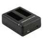 Carregador Duplo Para Gopro 5, 6, 7 E 8 Black