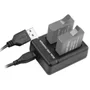 Carregador Duplo Para Gopro 5, 6, 7 E 8 Black