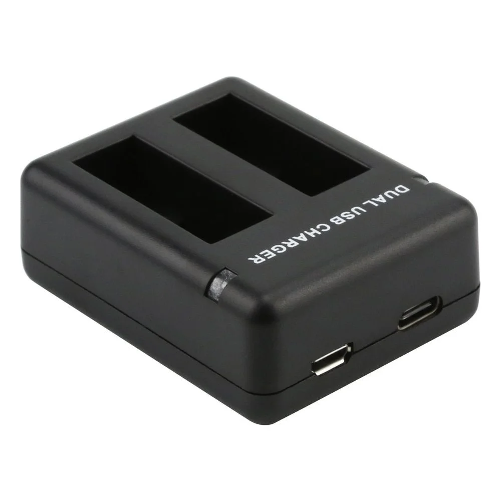 Carregador Duplo Para Gopro 5, 6, 7 E 8 Black