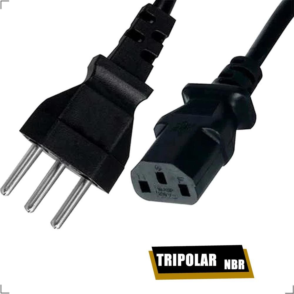 Imagem 3 de 5 do produto Cabo De Força Novo Padrão Inmetro 10a De 3 Metros