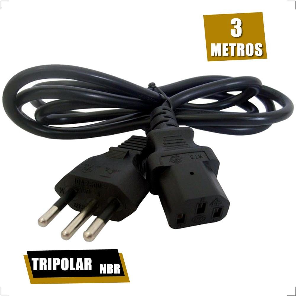 Imagem 5 de 5 do produto Cabo De Força Novo Padrão Inmetro 10a De 3 Metros