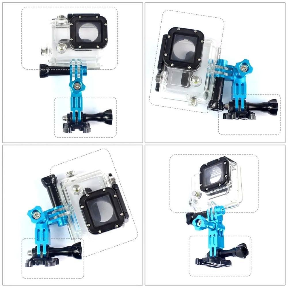 Imagem 2 de 5 do produto Extensor Pivot Em Alumínio Para Gopro E Similares - Azul