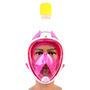 Máscara De Mergulho Snorkel Rosa Com Adaptador Para Gopro - S/m