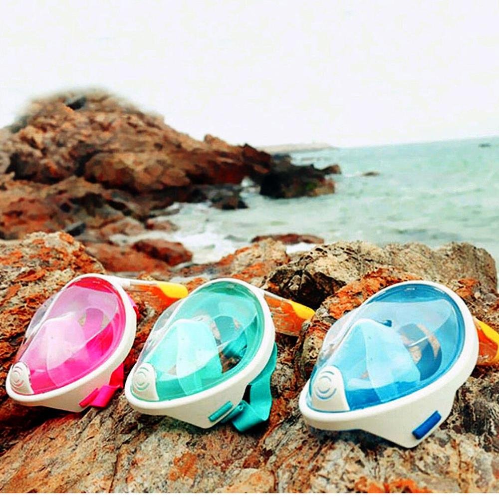 Máscara De Mergulho Snorkel Rosa Com Adaptador Para Gopro - S/m