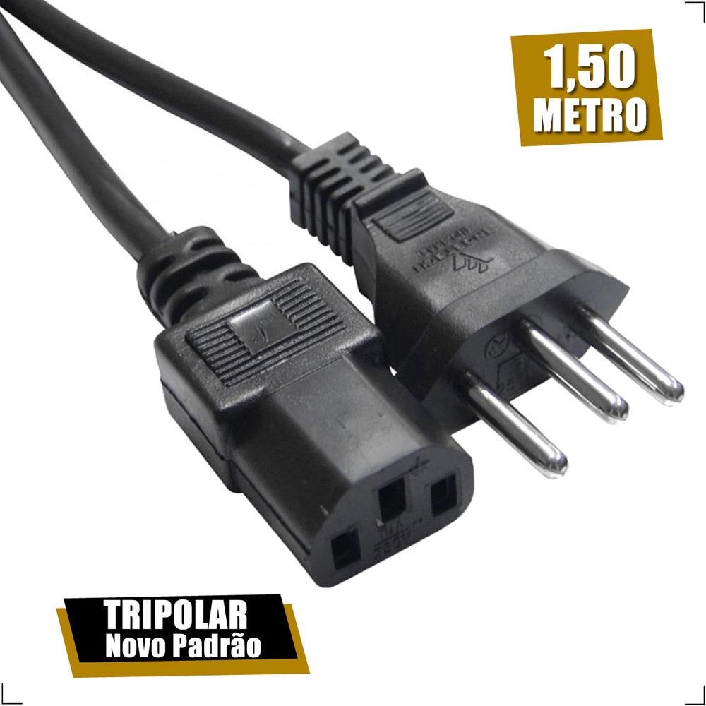 Imagem 4 de 5 do produto Cabo de Força MIC/FAX 1.5M, 3 Pinos X 0.75mm, Novo padrão NBR