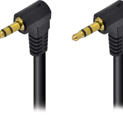 Cabo De Audio P2 X P2 (3.5 Stereo) 1.5 Metros 2 Conectores De 90 Graus - 35sa90-15