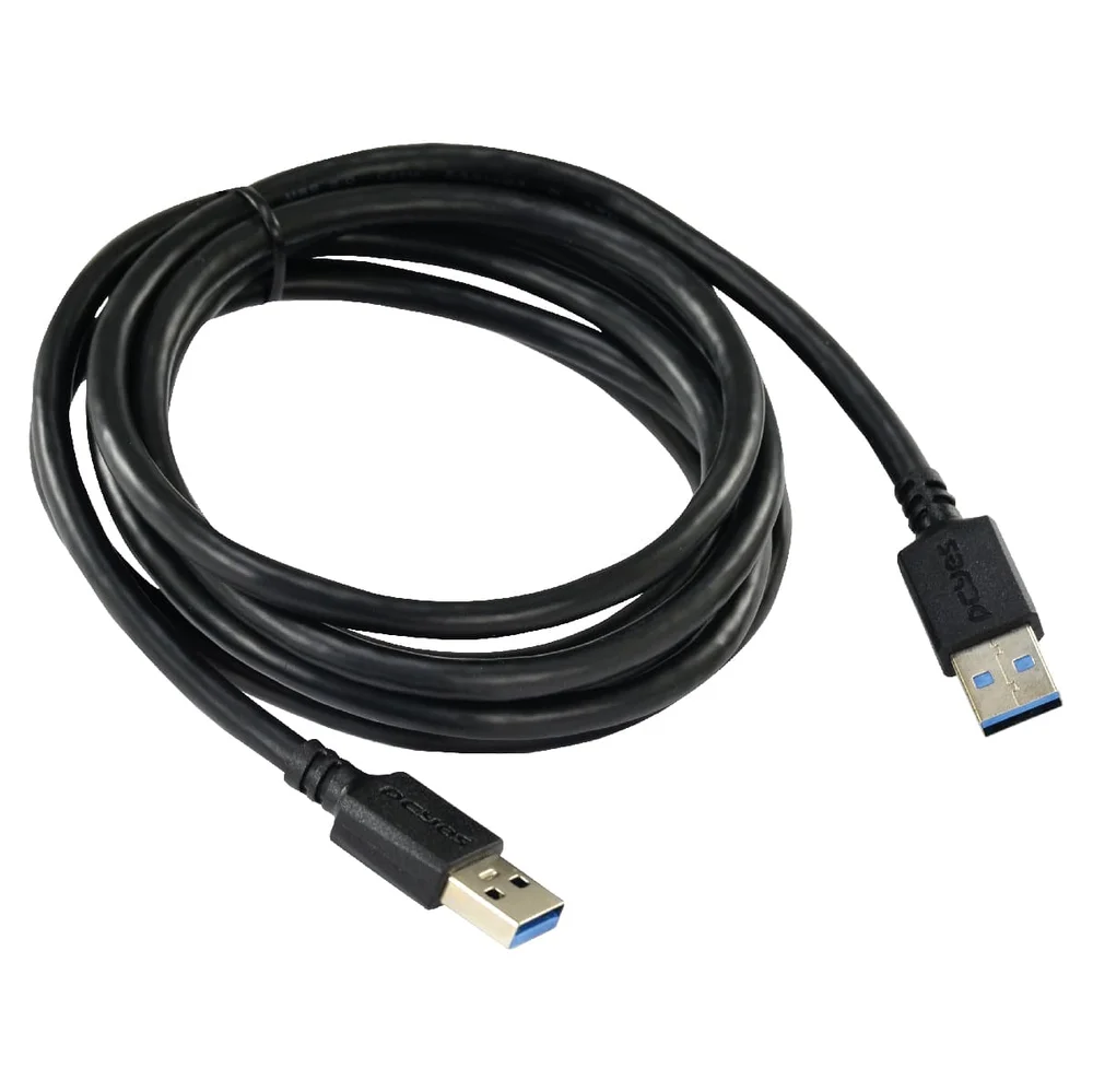 Imagem 3 de 5 do produto Cabo De Dados Usb A 3.0 Macho Para Usb A 3.0 Macho 28awg Puro Cobre 2 Metros - Puam3-2