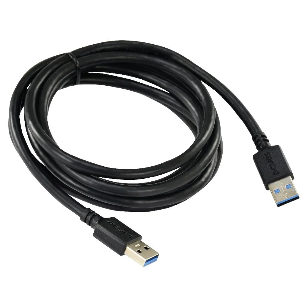 Imagem 4 de 5 do produto Cabo De Dados Usb A 3.0 Macho Para Usb A 3.0 Macho 28awg Puro Cobre 2 Metros - Puam3-2
