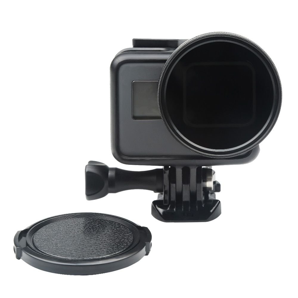Filtro Polarizado Cpl 52mm Com Tampa Da Lente Para Gopro 5,6,7 Black