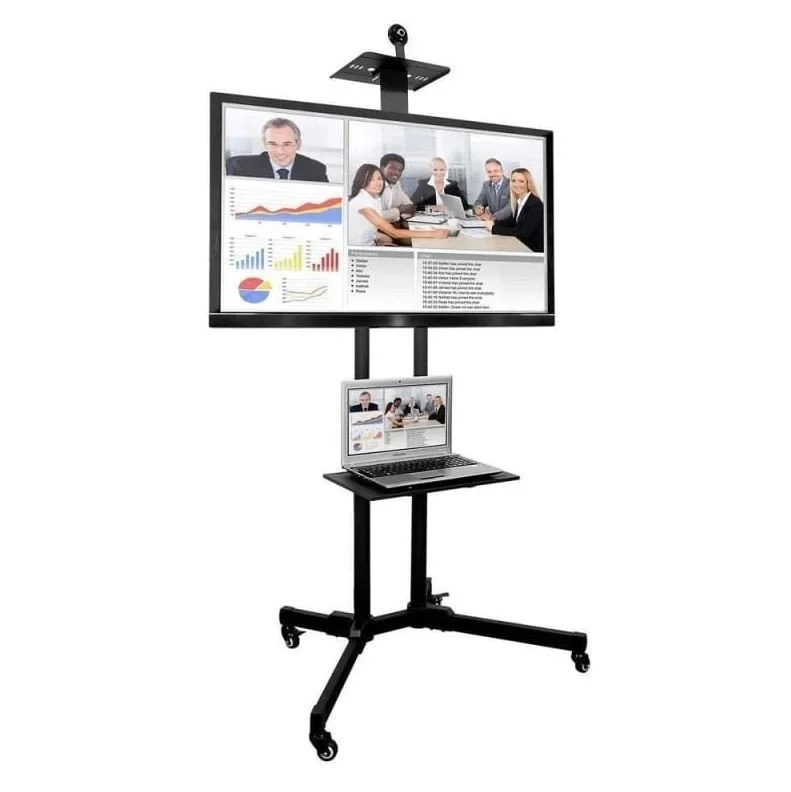 Imagem 3 de 4 do produto Pedestal Para Tv 32 A 75 Suporte Com Rodízios Cts600