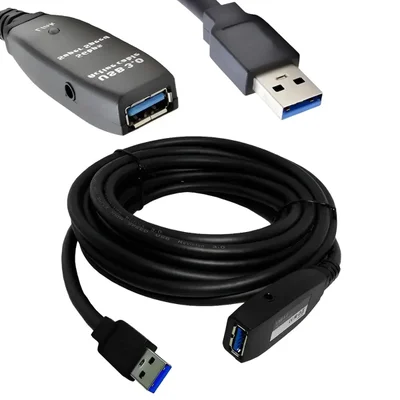 Extensor Win Cabos USB 3.0, Ativo, Com Repetidor A, Macho X A Fêmea, Cabos 5 Metros