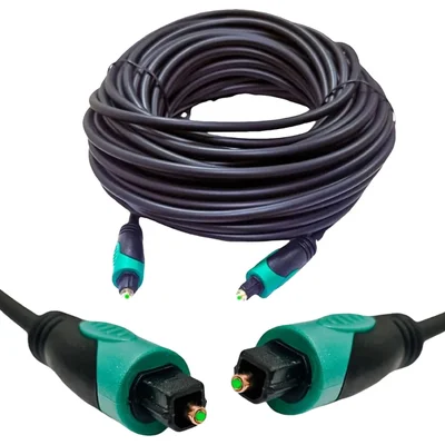 Cabo Áudio Digital Fibra Óptica Toslink Wincabos de 20 Metros