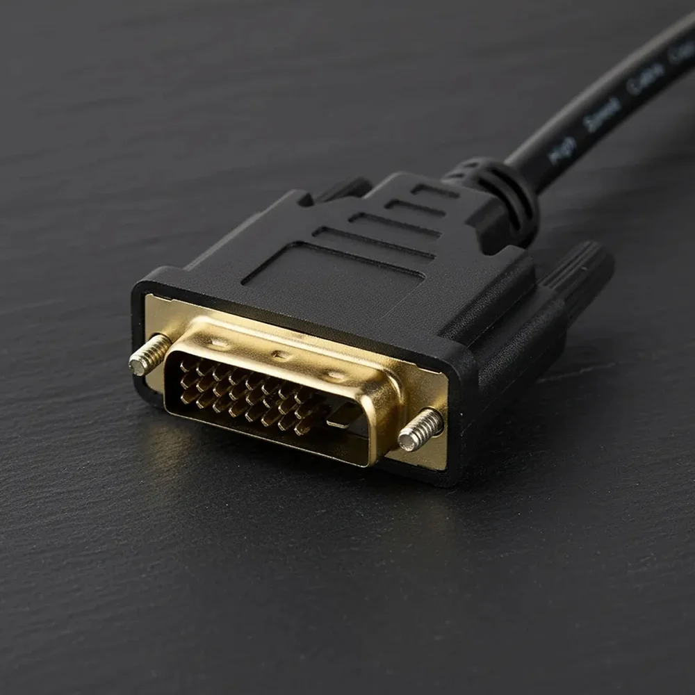 Imagem 3 de 5 do produto Cabo Dvi M X Dvi M 24+1 144Hz Conectores Ouro De 2 Metros