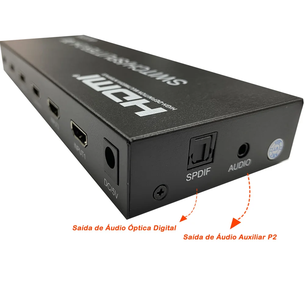 Imagem 3 de 5 do produto Matrix HDMI 2 X 4 Splitter E Switcher Ultra Hd 3d Wincabos