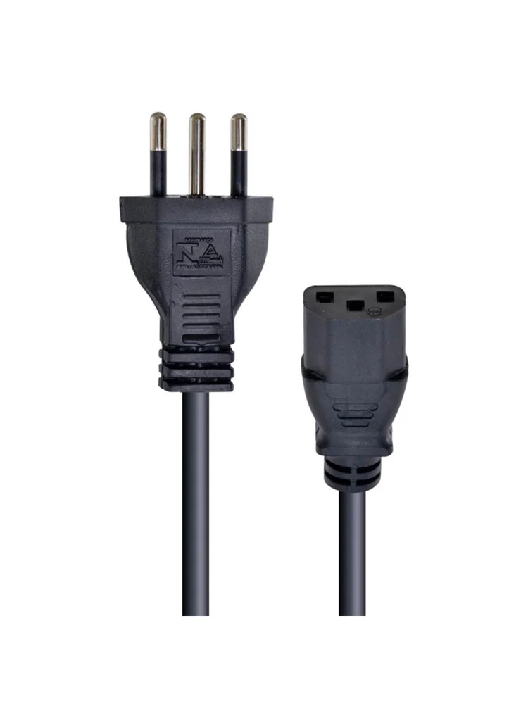 Imagem 3 de 5 do produto Cabo De Forca Tripolar Para Fonte 3x0.50 Mm, 250v, 10a, 1.2 Metros