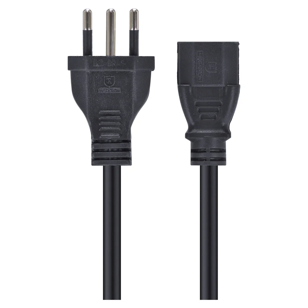 Imagem 2 de 3 do produto Cabo De Força Vinik Tripolar, Para Fonte 3x0.75Mm, 250V, 2 Metros