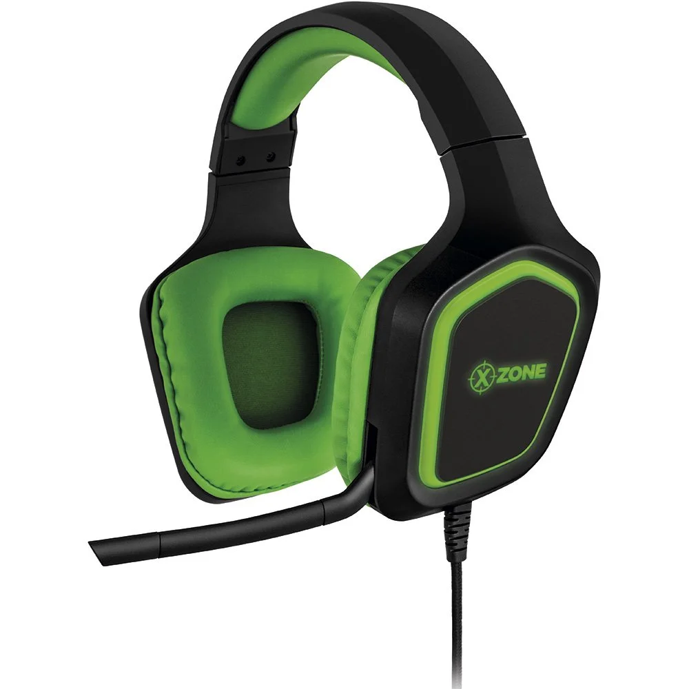 Imagem 3 de 5 do produto Headset Gamer com Fio Xzone Ghs-02, LED, Driver 40mm, P2, P3, USB, Preto e Verde