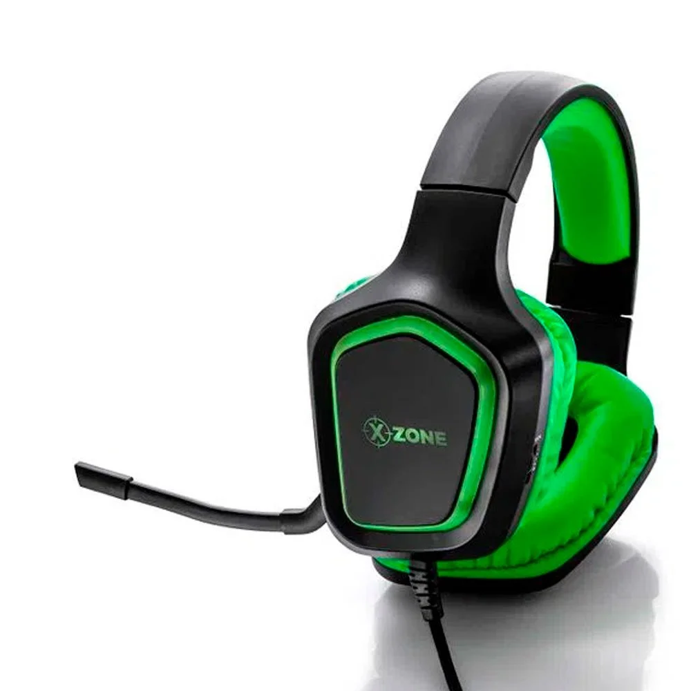 Imagem 4 de 5 do produto Headset Gamer com Fio Xzone Ghs-02, LED, Driver 40mm, P2, P3, USB, Preto e Verde