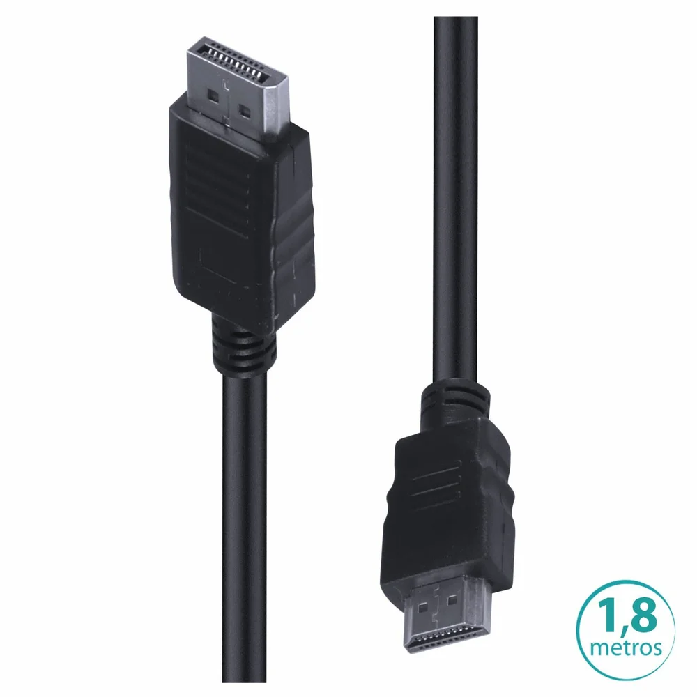 Imagem 3 de 5 do produto Cabo DisplayPort Para HDMI Vinik, 1.4V, 1.8M - HDP18