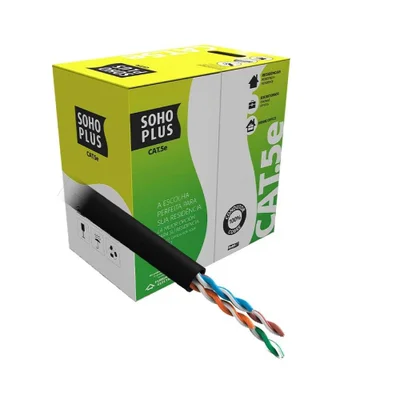 Cabo De Rede Furukawa Sohoplus, Cat5, Preto 24awg, 305 Metros Cmx