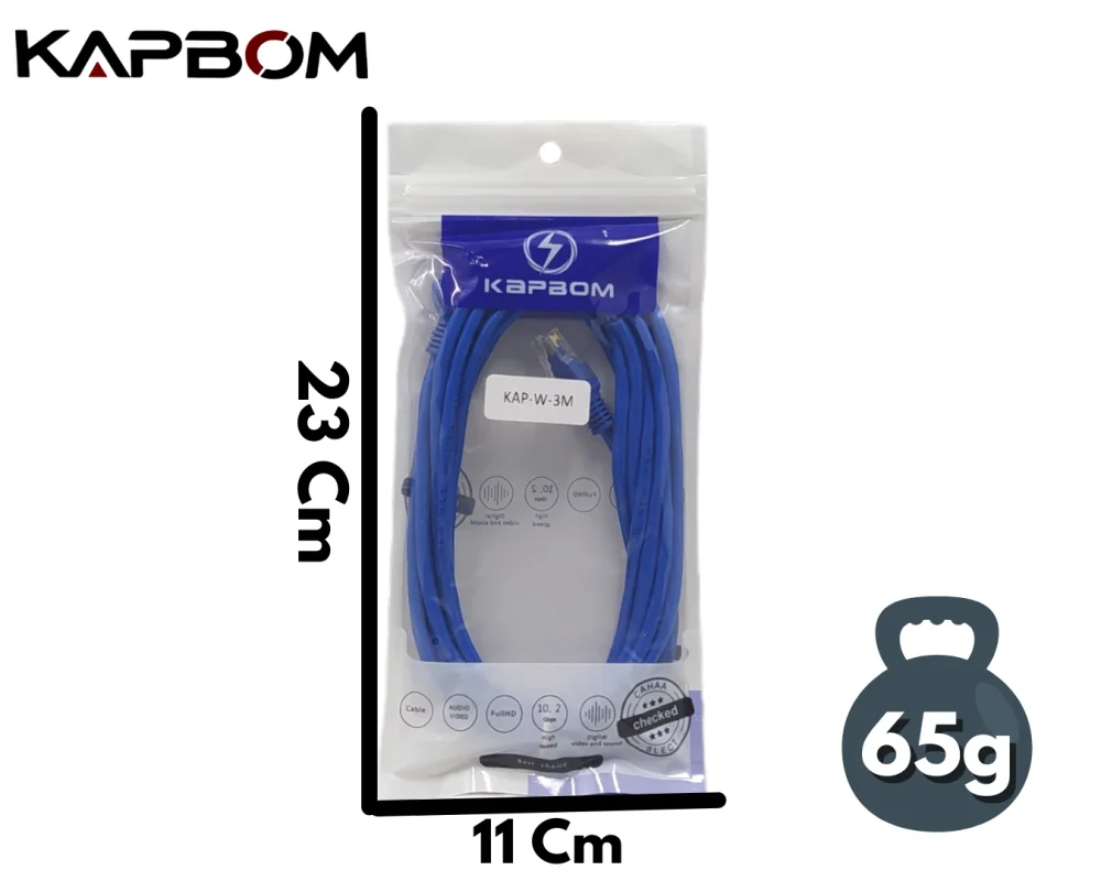 Cabo De Rede Plus Cable Pc-cbeth10001 Patch Cord Cat5e Azul 10 Metros