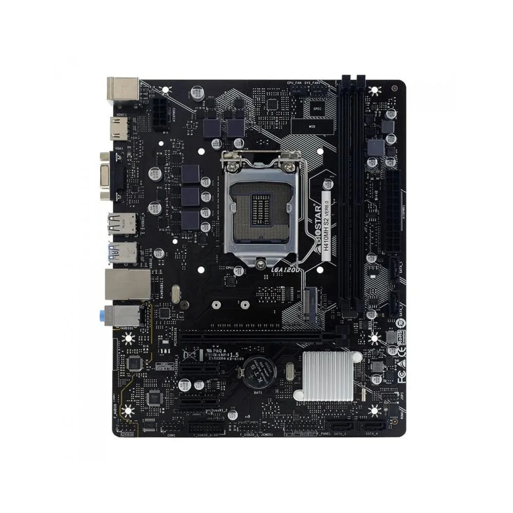 Placa-Mãe Biostar H410MH 6.0, Intel 1200, mATX, DDR4 5