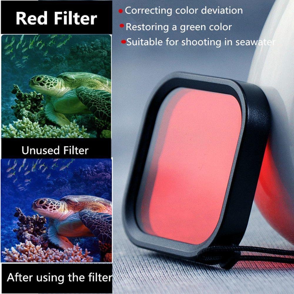 Filtro De Mergulho Vermelho Para Câmeras Gopro Hero 8