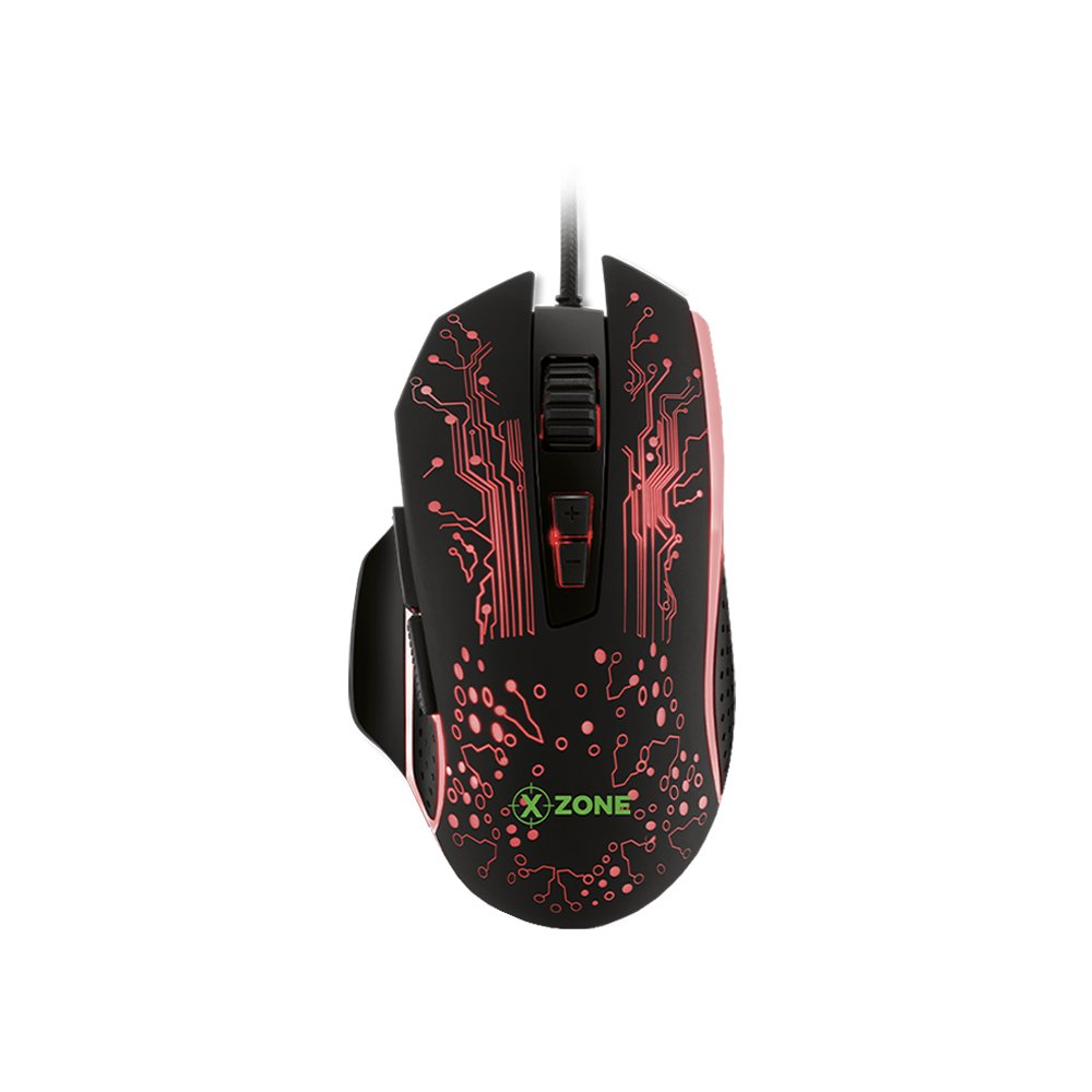 Mouse Gamer Com Fio Xzone Gmf-03, RGB, 3200 Dpi, 8 Botões, Preto