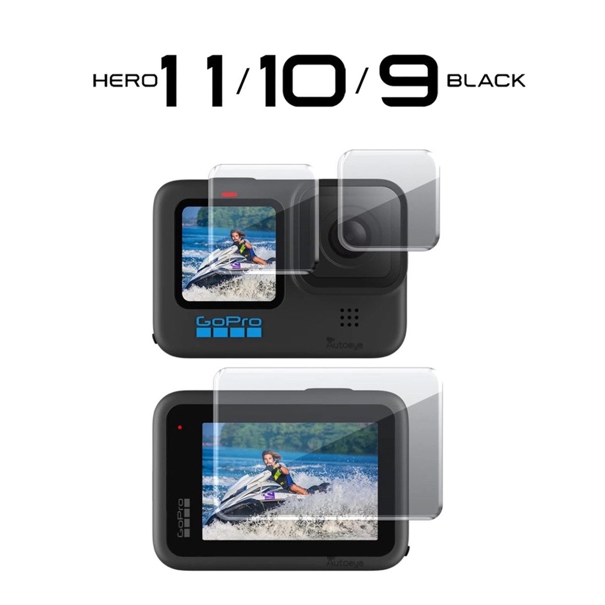 Películas Vidro De Lcd Frontal/traseiro E Lente Gopro 9/10/11/12