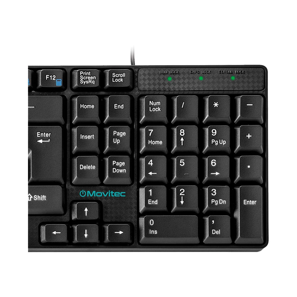 Imagem 2 de 4 do produto Teclado Movitec Office Multimidia, Abnt2, Otf-01