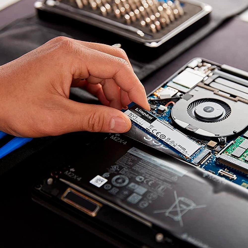 Imagem 4 de 4 do produto SSD Kingston M.2 2280 500GB, PCIe NVMe, Leitura: 2100MBs, Gravação: 1700MBs - Snvs/500g