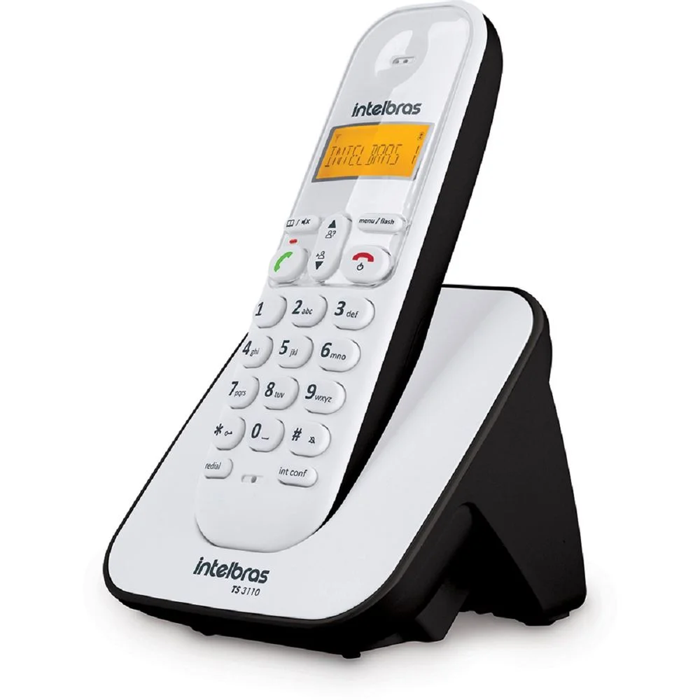 Imagem 4 de 5 do produto Telefone Sem Fio Intelbras, ID, Branco E Preto - TS3110