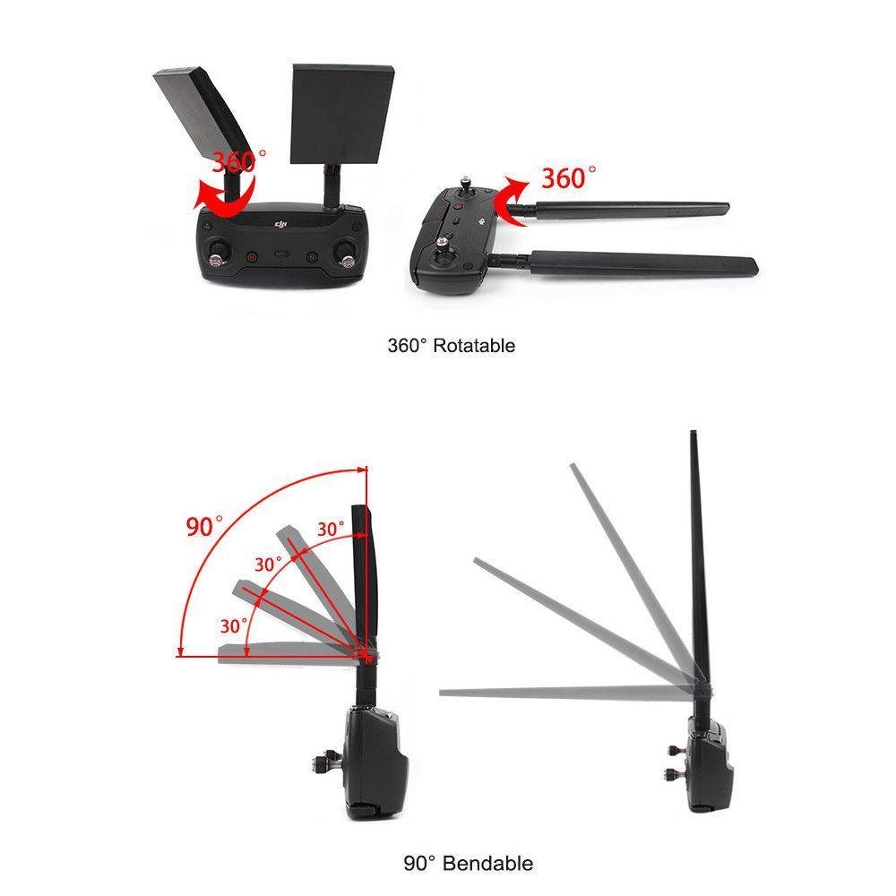 Imagem 5 de 5 do produto Refletor De Sinal 2.4g Com Antena De 7dbi E 8dbi Para Dji Spark Mavic Pro E Air