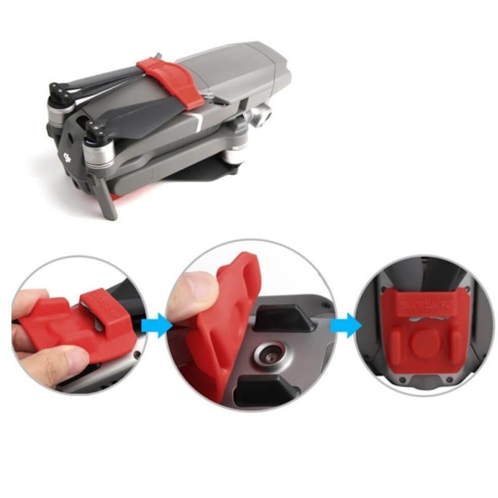 Protetor E Trava De Hélices Para Drone Dji Mavic 2 Pro E Zoom - Vermelho Protetor E Trava De Hélices Para Drone Dji Mavic 2 Pro E Zoom - Vermelho