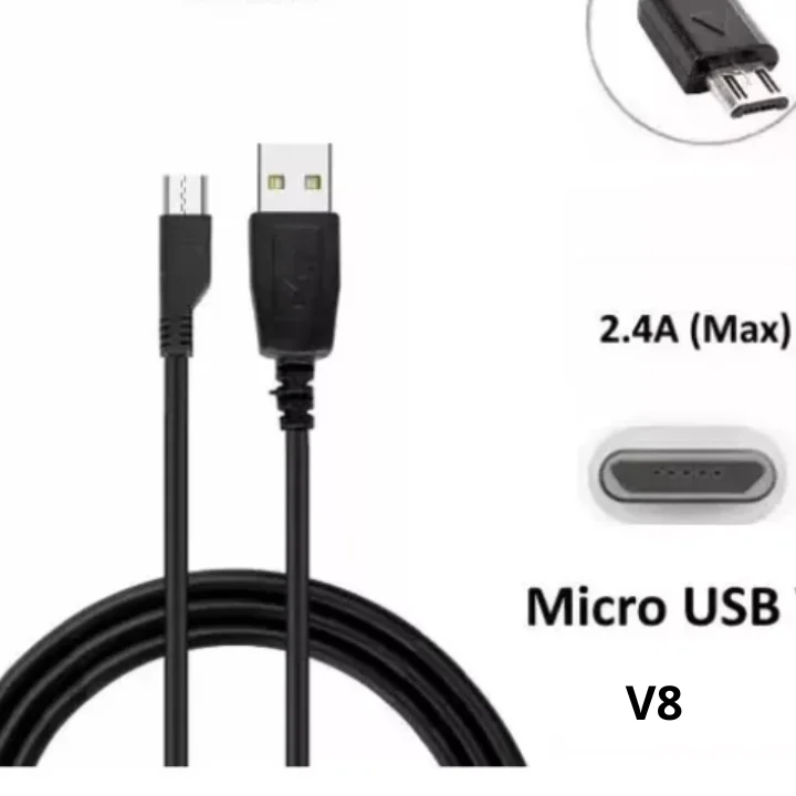 Imagem 2 de 5 do produto Cabo USB A Macho Para USB V8 Lelong LE-1024 1 Metro Preto