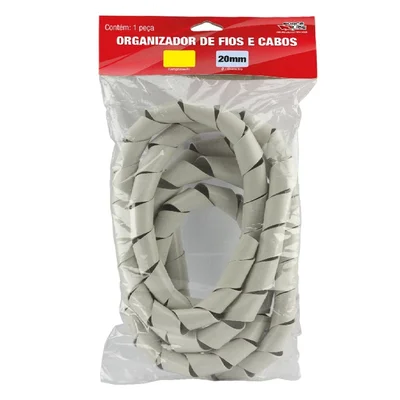 Organizador De Cabos Espiral 20mm 1,5m Branco / Un / Force Line 47445