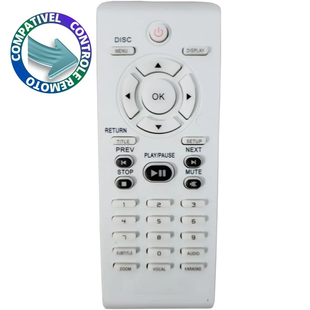 Imagem 2 de 2 do produto Controle Compatível Dvd Philips Karaokê Rc-yf172, Sky-s268 C0772