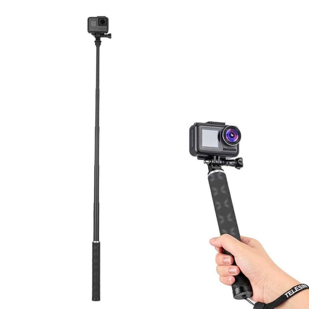 Imagem 2 de 5 do produto Bastão Selfie Fibra De Carbono 90cm Gopro E Similares - Telesin