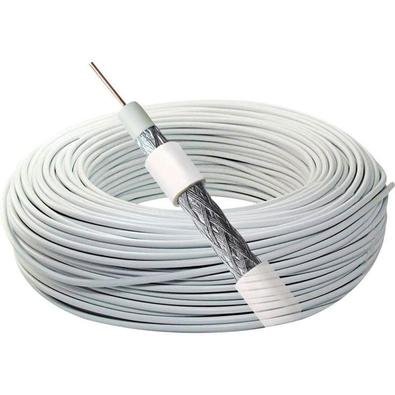 Cabo Coaxial Rg 59 47% Branco Rolo 100m Megatron