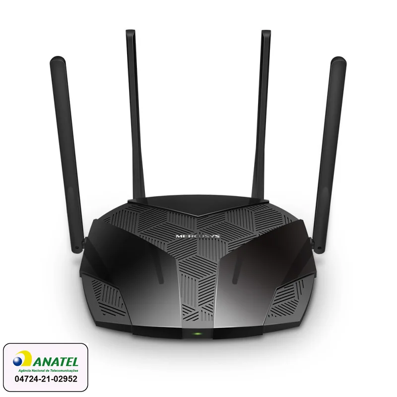 Imagem 2 de 5 do produto Roteador Mercusys Wi-Fi 6 Dual Band, 1800mbps, Ofdma Mu-Mimo, WPA3, BSS, IPV6, VPN – MR70X
