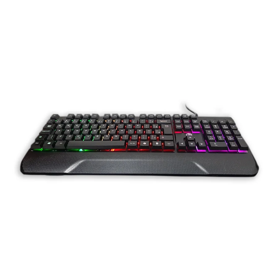 Imagem 2 de 5 do produto Teclado Brazilpc Gamer Usb Semi Mecanico Gamer, Bpc-k7038, Preto, Iluminacao Rainbow Box