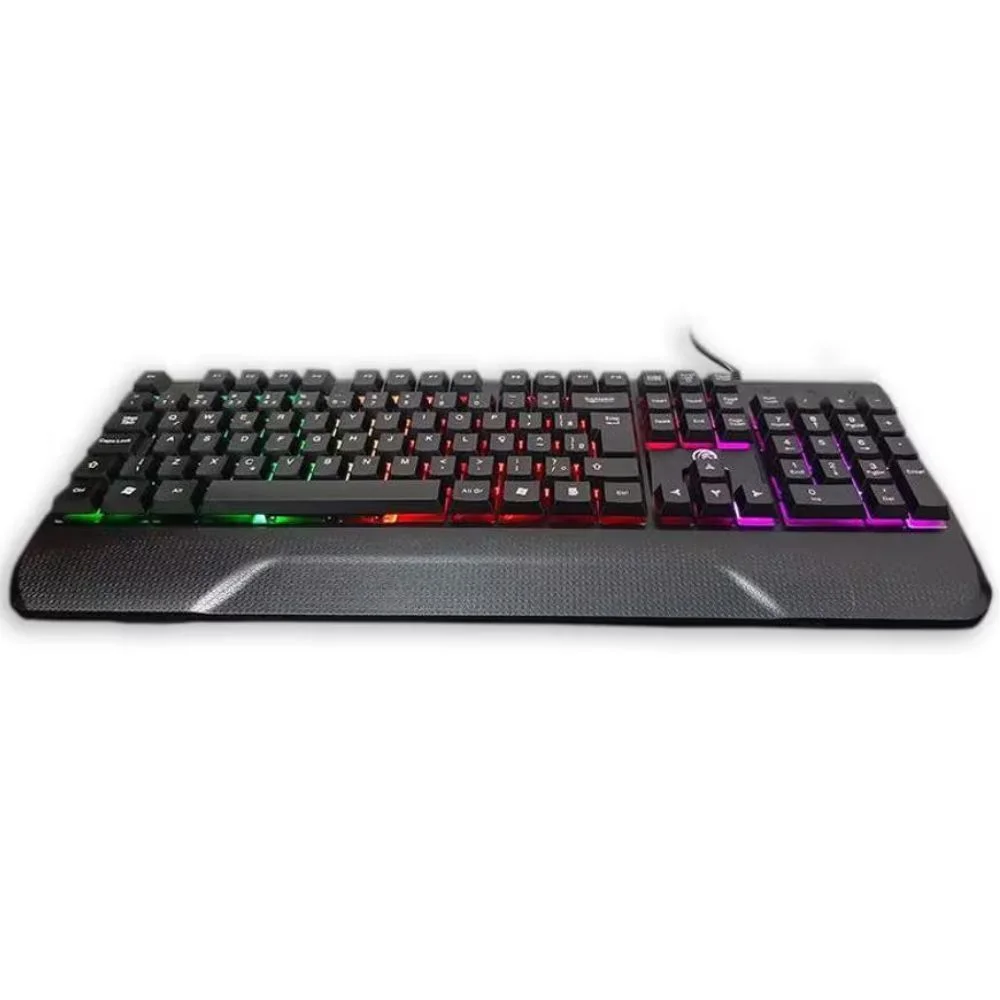 Imagem 3 de 5 do produto Teclado Brazilpc Gamer Usb Semi Mecanico Gamer, Bpc-k7038, Preto, Iluminacao Rainbow Box