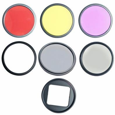 Kit Filtro 6 Em 1 58mm Filtros Uv+cpl+nd Para Gopro Hero 7 6 5