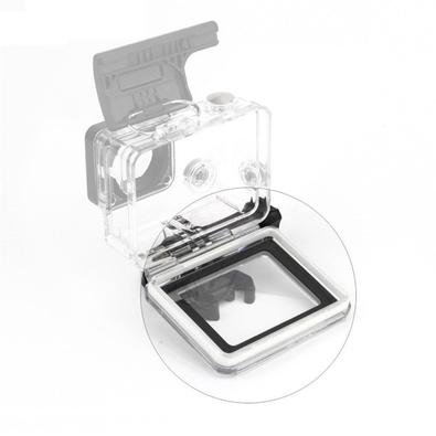 Aproveite a facilidade do Touch de sua GoPro em qualquer ambiente que estiver com esta Porta Tampa Traseira Touch para Caixa Estanque. Você pode uti