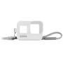 Capa Silicone Gopro Hero 8 + Cordão Ajustável - Sleeve + Lanyard Cor Branco