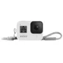 Capa Silicone Gopro Hero 8 + Cordão Ajustável - Sleeve + Lanyard Cor Branco