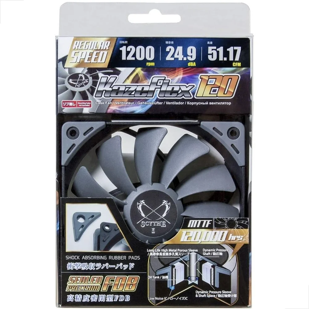 Cooler FAN Scythe Kaze Flex, 120mm, 1200 RPM - SU1225FD12M-RH 7