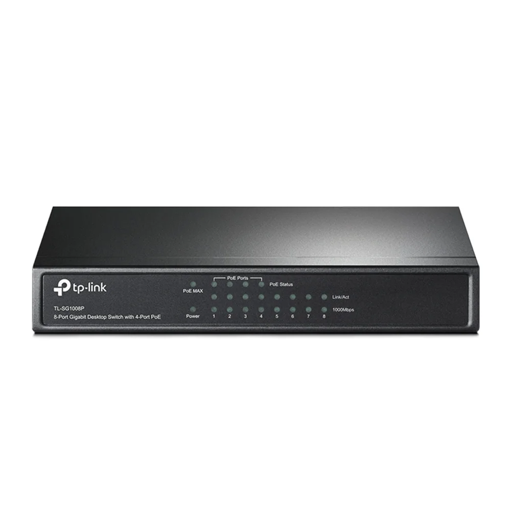 Imagem 5 de 5 do produto Switch 8 Portas Tp-link Tl-sg1008p 4 Portas Poe  Gigabit 10/100/1000mbps Rack