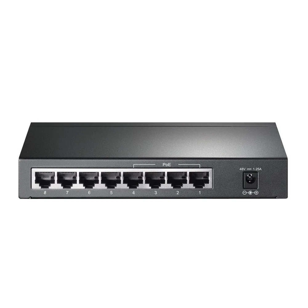 Imagem 2 de 5 do produto Switch 8 Portas Tp-link Tl-sg1008p 4 Portas Poe  Gigabit 10/100/1000mbps Rack
