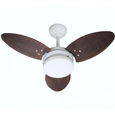 Ventilador Ventura Branco MDF 220V 3 Pás Tabaco